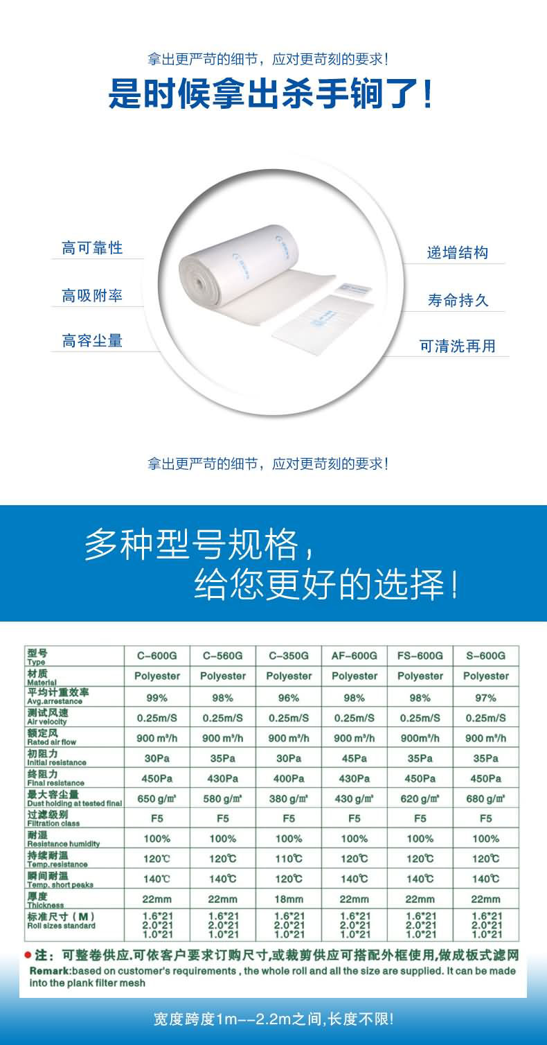 頂棚棉過濾棉捷霖凈化用精細(xì)的工藝制造出良品，多規(guī)格滿足您不同的需求